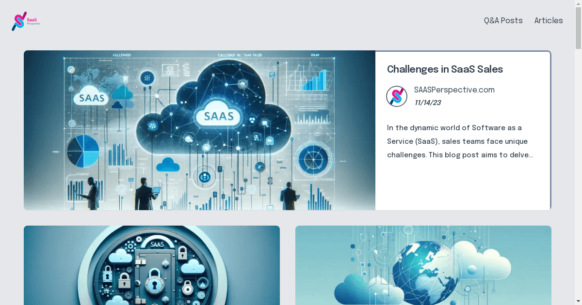 banner image for: SaaSPerspective.com : Dévoilement d'une ressource pour les connaissances sur les logiciels en tant que service (SaaS).