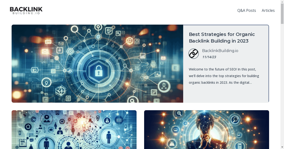 banner image for: Lancement de BacklinkBuilding.io : Révolutionnant le monde du référencement SEO avec du contenu et des outils dirigés par des experts.
