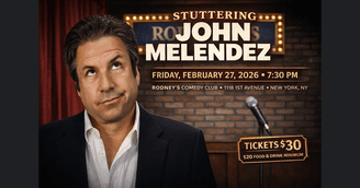 banner image for: Stuttering John Melendez Headlines Live at Rodney’s New York Comedy Club