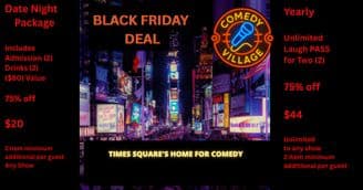 Comedy Village Releases Black Friday 2025 Deals With $20 NYC Laugh Pack and $44 Unlimited Laughs Pass VIP