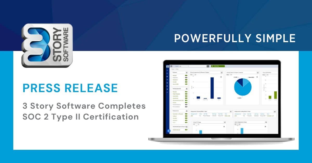 banner image for: 3 Story Software (3SS) a obtenu la certification SOC 2 Type II.