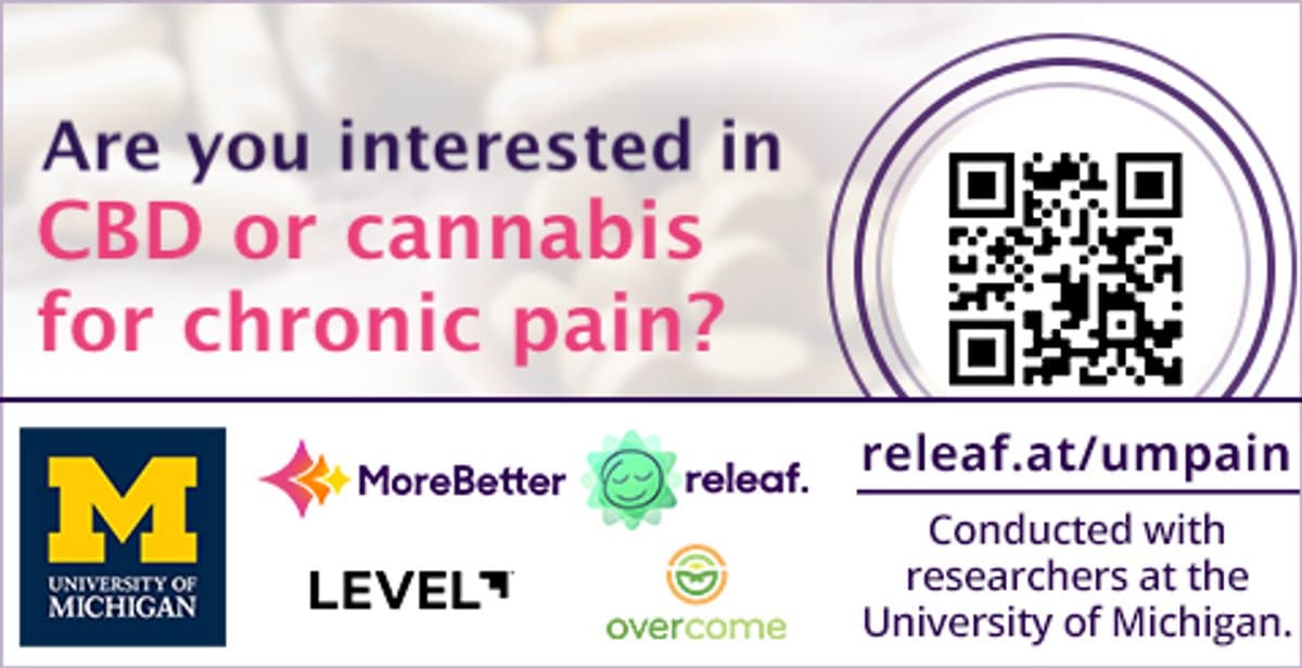 banner image for: Investigadores de la Universidad de Michigan investigando la eficacia de formulaciones únicas de cannabinoides y dosificación para el dolor crónico.