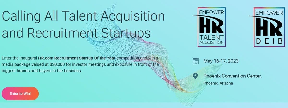 banner image for: HR.com anuncia una competencia de tecnología de startups para mostrar las innovaciones más nuevas y populares para el espacio de reclutamiento.