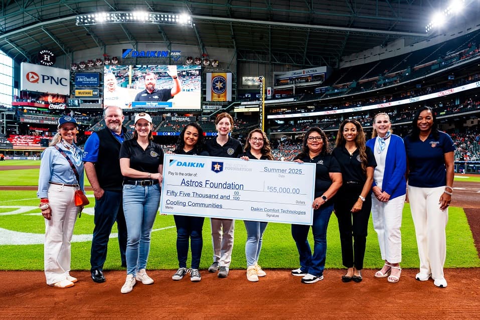 Daikin and Astros Foundation Launch Cooling Communities Program with $55,000 Donation