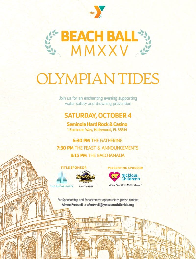 YMCA of South Florida's Beach Ball Gala Aims to Combat State's Leading Child Drowning Rates