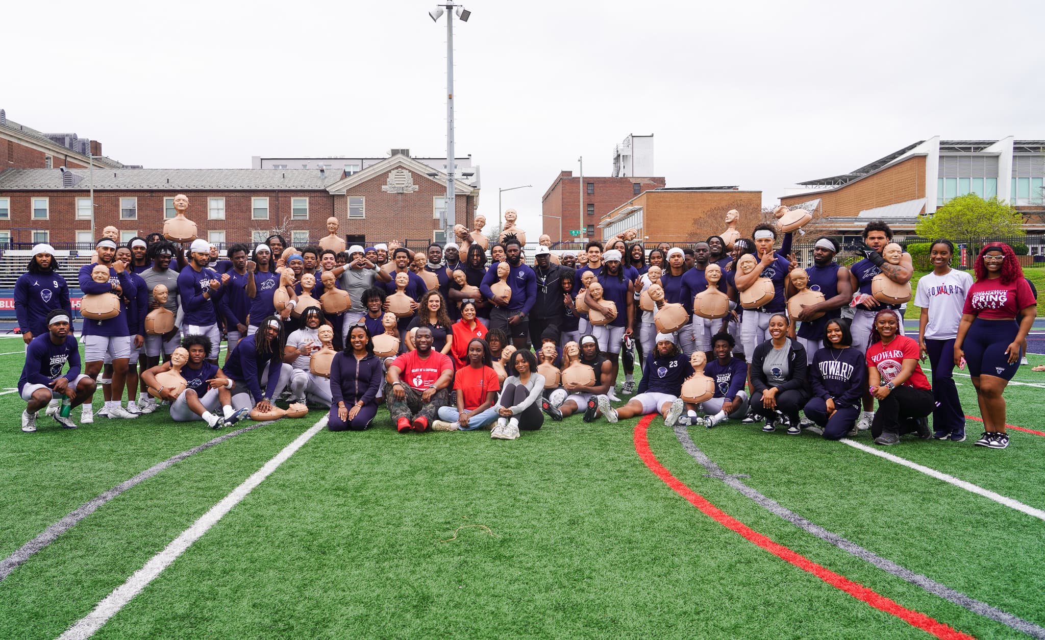 Howard University Football Team Trains to Become Lifesavers Through CPR Education