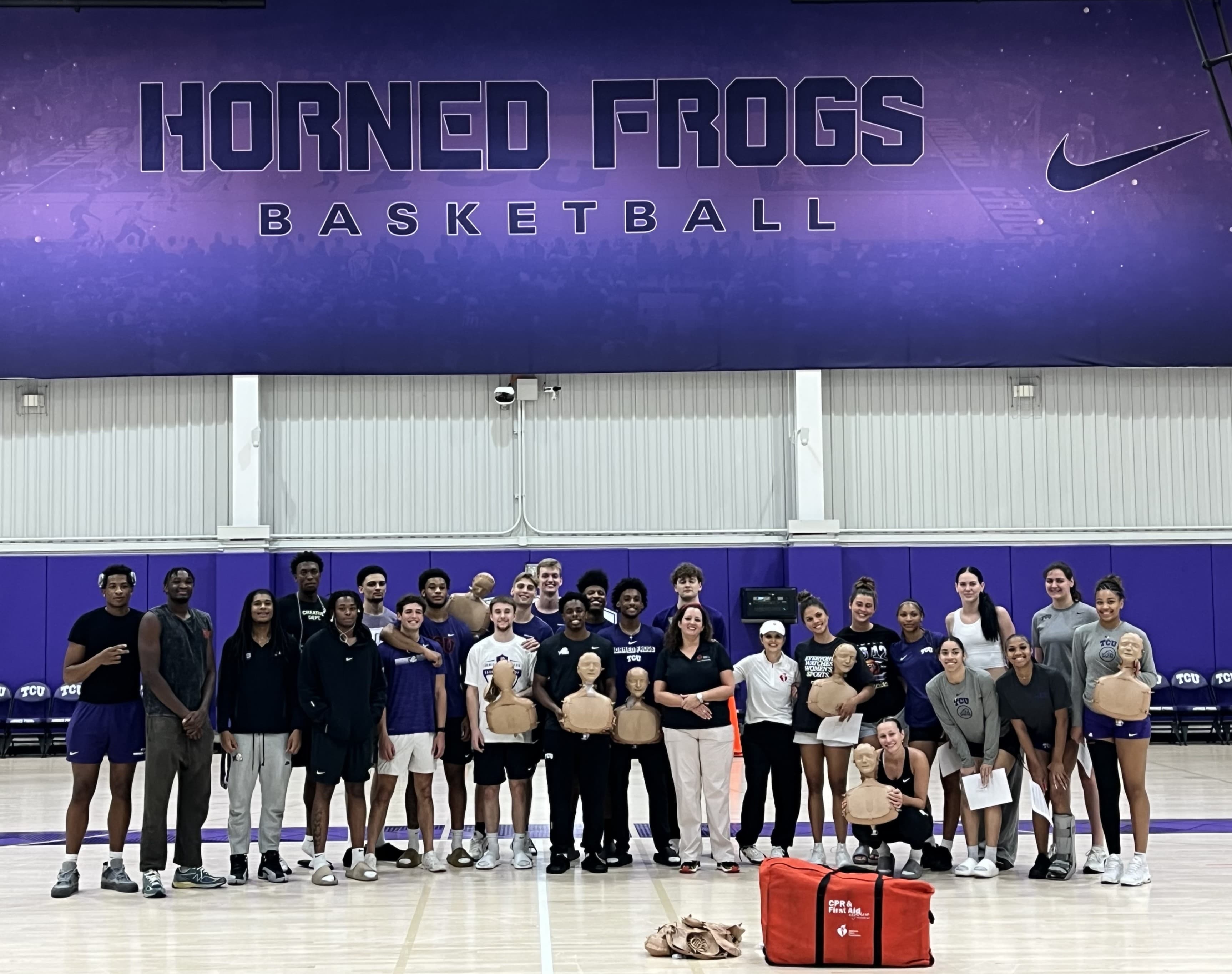 TCU Basketball Teams Join Nation of Lifesavers Through CPR Training