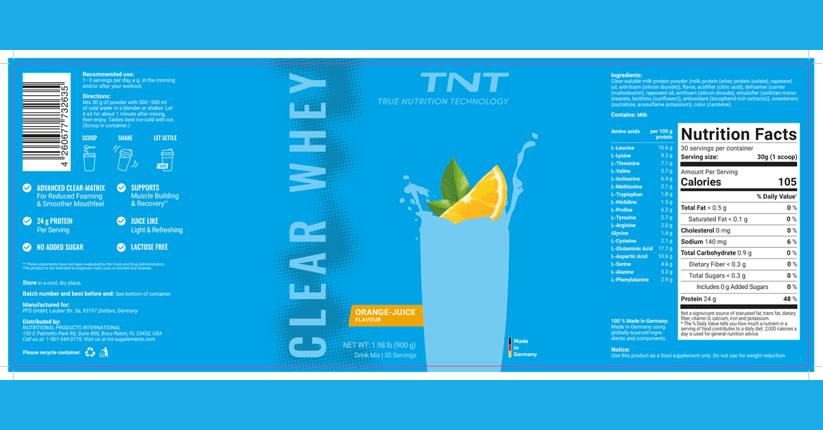 TNT Emphasizes CLEAR WHEY as Lightweight Protein Alternative for Athletic and General Wellness