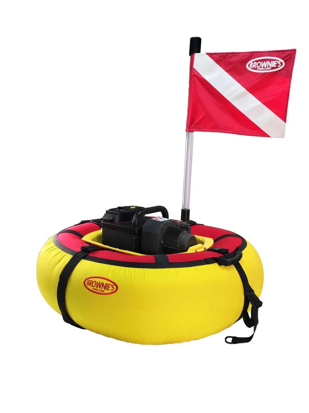 Brownie's THIRD LUNG™ Sea Lion Supports Three Divers on One 18lb Battery, Replacing Nine Scuba Tanks