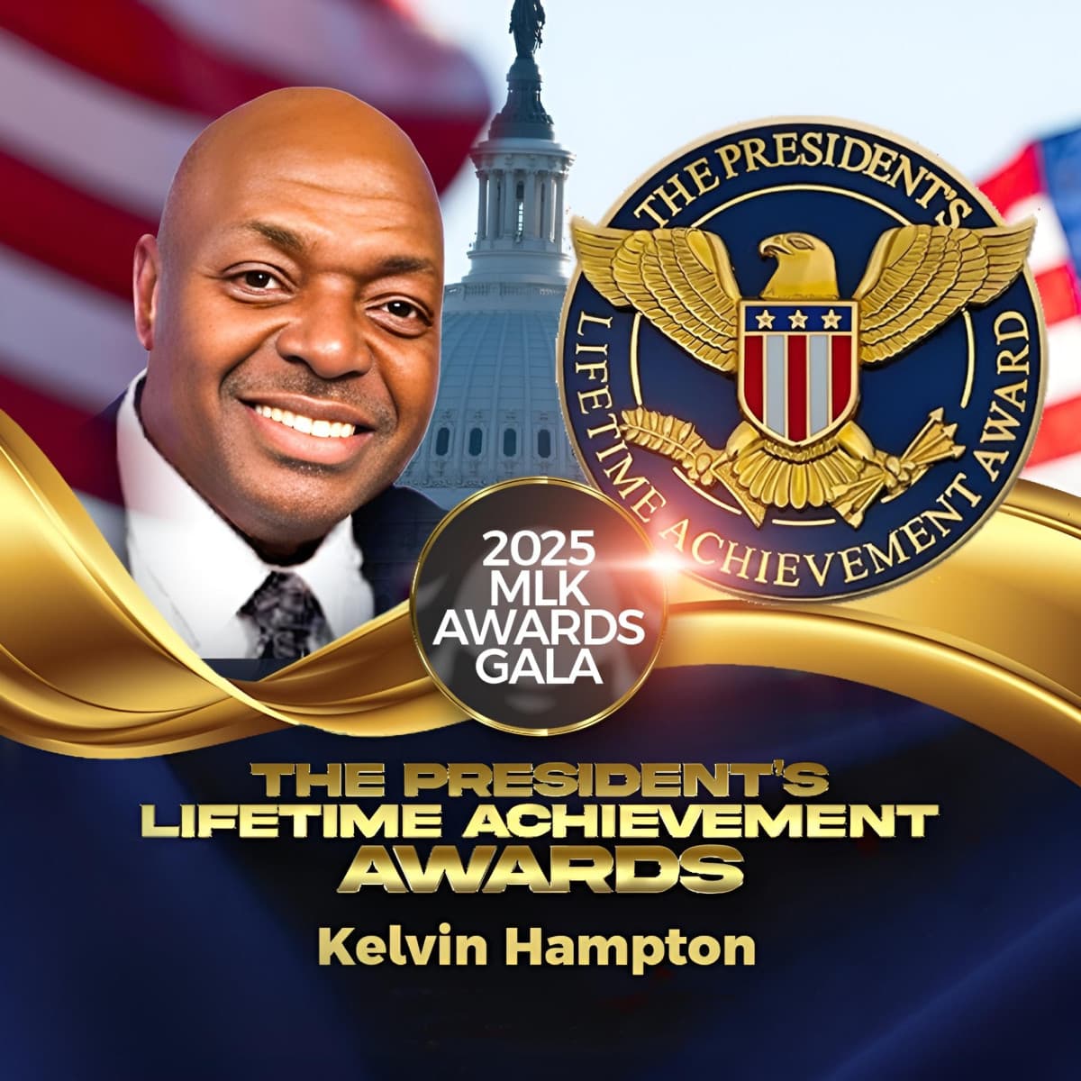 Houston Bail Bondsman Kelvin Hampton Honored with Presidential Lifetime Achievement Award