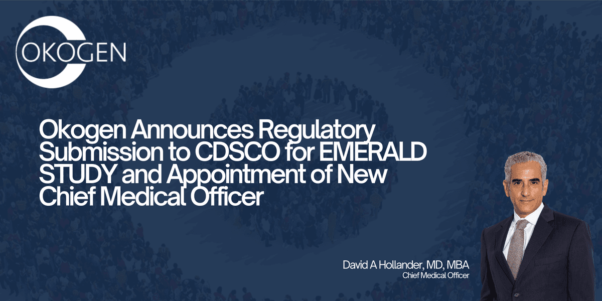 Okogen Advances Acute Infectious Conjunctivitis Treatment with Regulatory Submission and New CMO