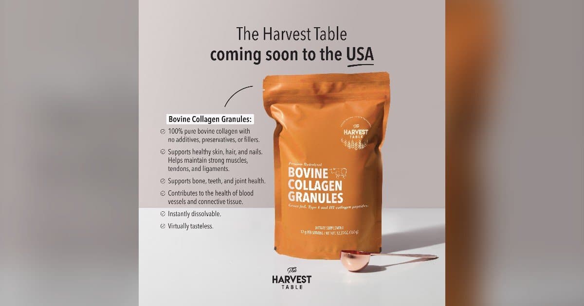banner image for: The Harvest Table Prepares U.S. Launch of Whole-Food Wellness Products
