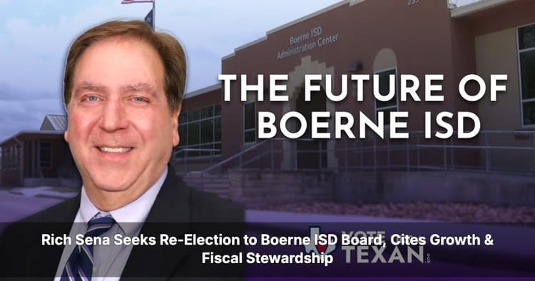 banner image for: Boerne ISD Trustee Rich Sena Asks Voters for Another Term as Place 7 Race Heads to May 2 Election Day