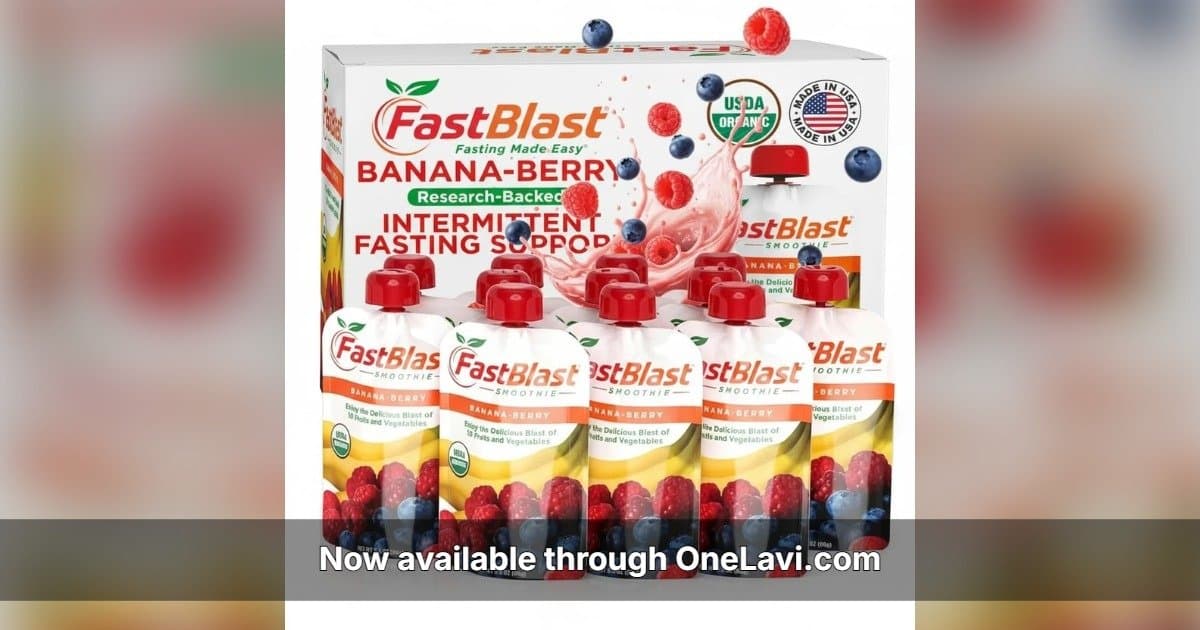 banner image for: FastBlast: USDA Organic Banana Berry Smoothie Pouches Now Available on OneLavi