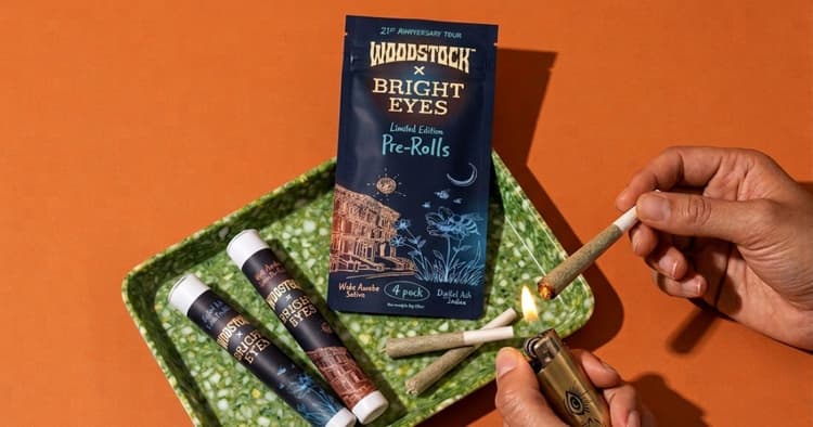 banner image for: Woodstock™ and Bright Eyes Launch Pre-Roll Collaboration Celebrating '21st Anniversary' Shows