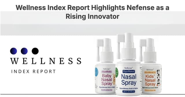 Nefense Recognized as a Leader in Nasal Health Innovation by Wellness Index Report