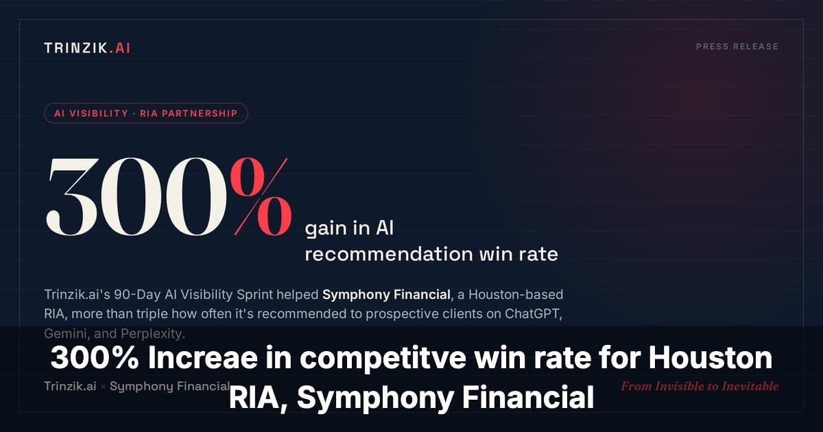 Trinzik.ai Partnership with Symphony Financial Yields 300% Boost in AI Recommendations