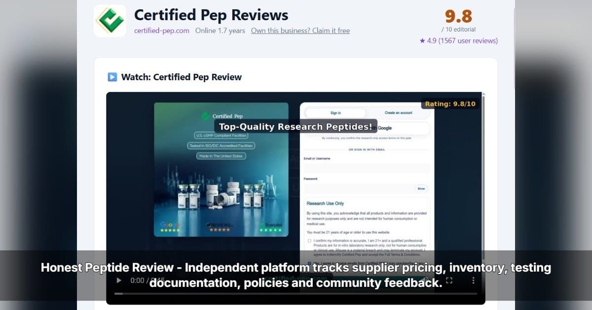 banner image for: Honest Peptide Review Brings Transparency to Research Peptide Market