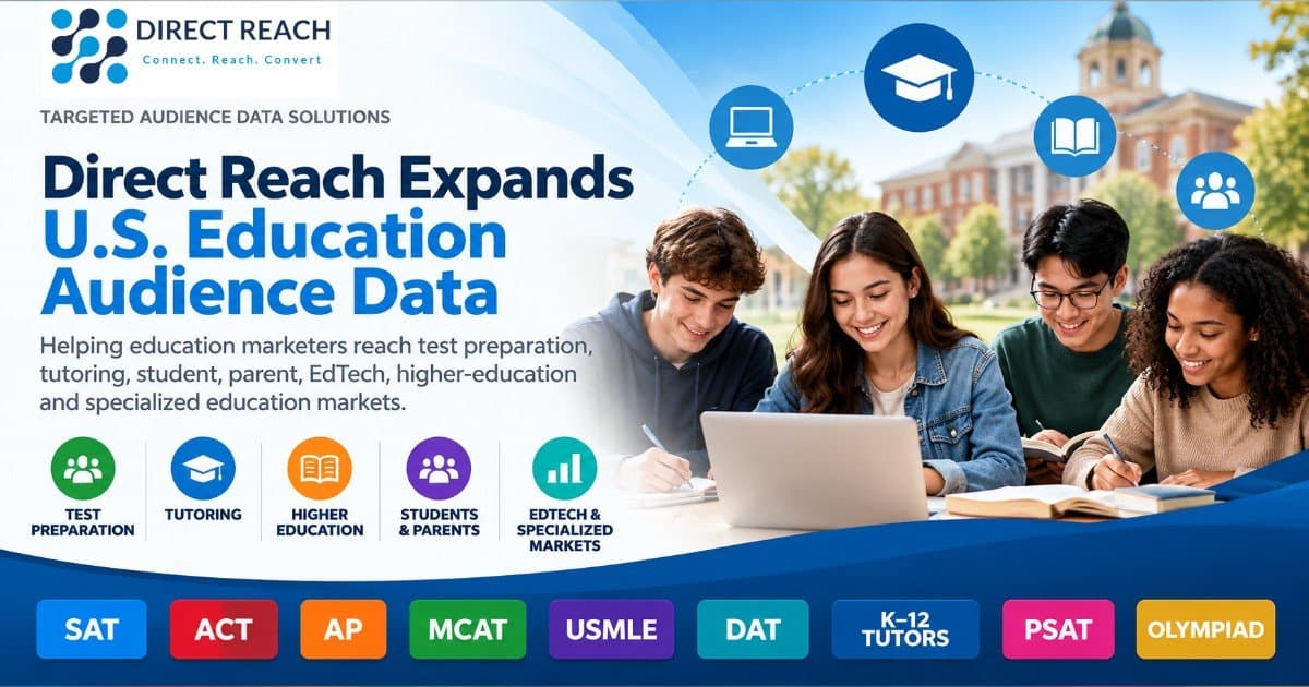 banner image for: Direct Reach Expands U.S. Education Audience Data