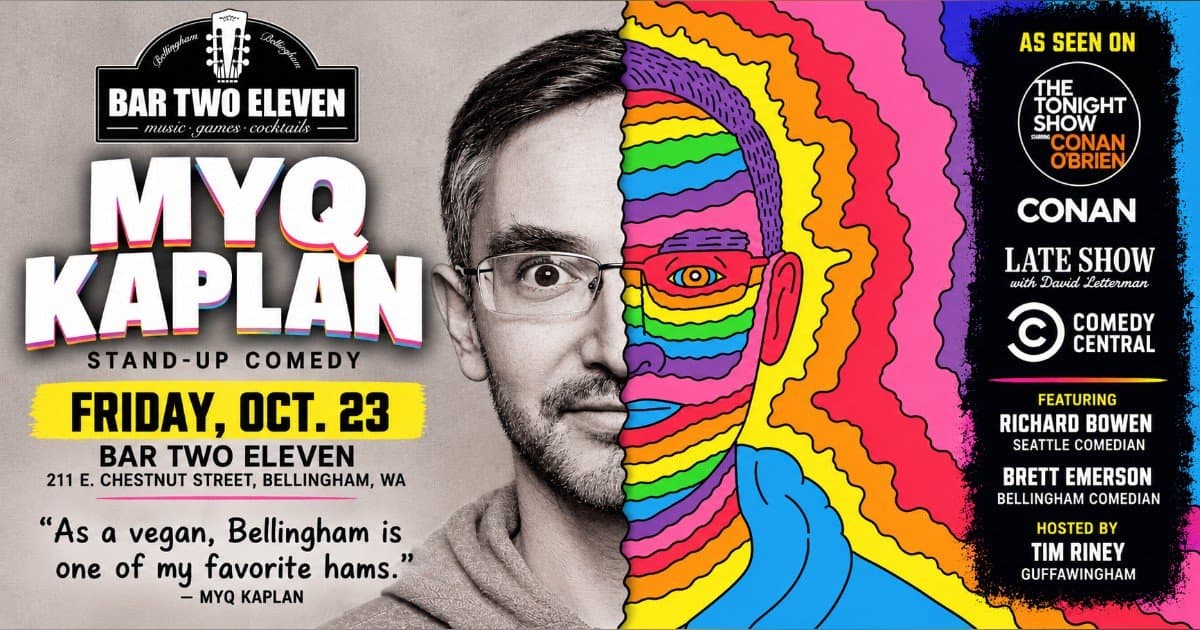 Nationally Touring Comedian Myq Kaplan Headlines One-Night Performance in Bellingham