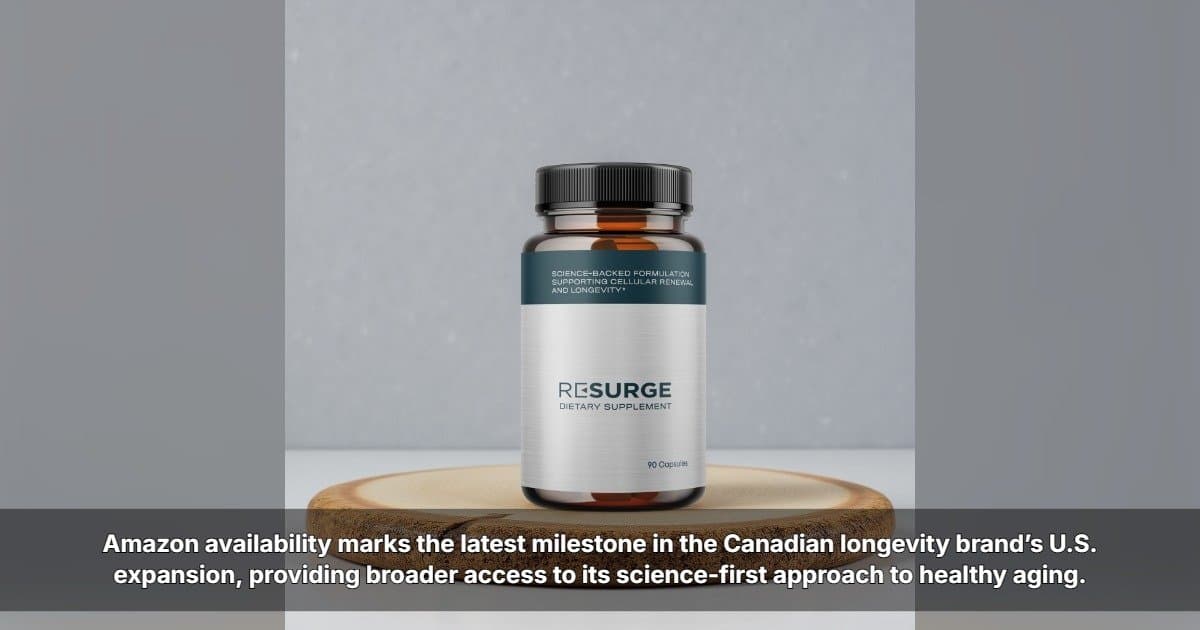 banner image for: AgeReverse RESURGE Now Available to U.S. Consumers on Amazon

