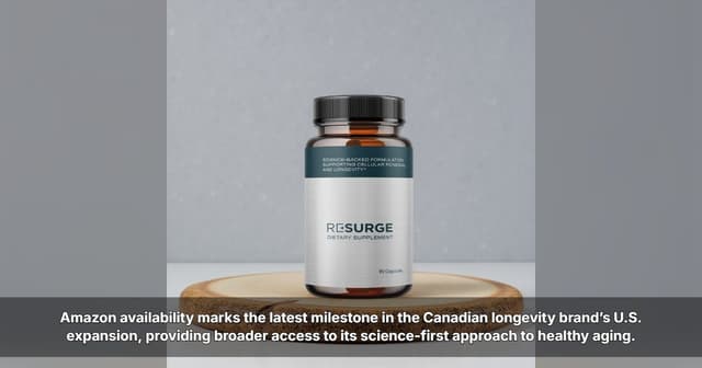 AgeReverse RESURGE Now Available to U.S. Consumers on Amazon
