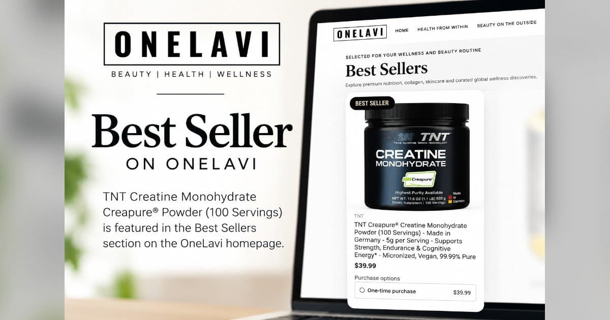 TNT Creatine Earns Best Seller Spotlight on OneLavi
