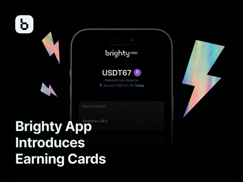 Brighty App Introduces Crypto Earning Cards with Up to 5% APY on Stablecoins