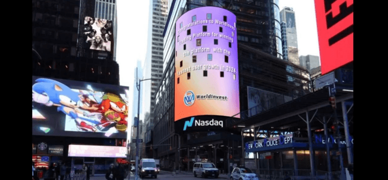WorldInvest.org Gains Global Recognition with Nasdaq Times Square Display