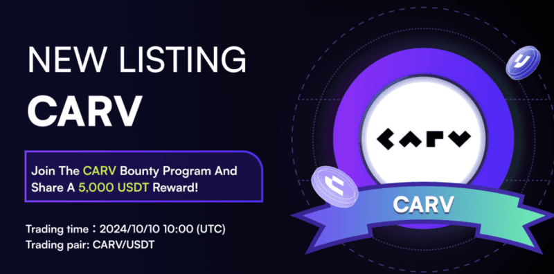 CARV Token to Launch on CoinW Exchange, Marking New Era in Data Privacy and Gaming