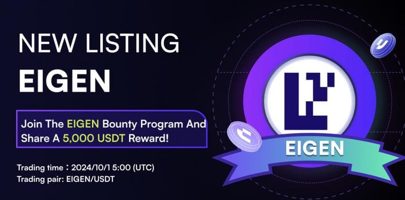EigenLayer's EIGEN Token to Launch on CoinW Exchange, Marking Major Milestone for Ethereum Re-staking Protocol