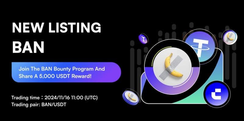 CoinW Exchange Lists BAN Meme Coin, Bridging Crypto and Contemporary Art