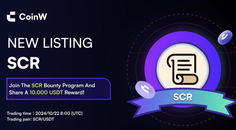 Scroll's SCR Token to Launch on CoinW Exchange, Marking Major Milestone for Ethereum Scaling