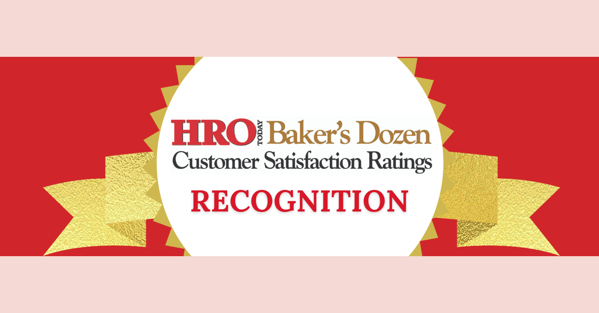 banner image for: HRO Today anuncia las calificaciones de satisfacción del cliente Baker's Dozen 2022 para el reconocimiento.