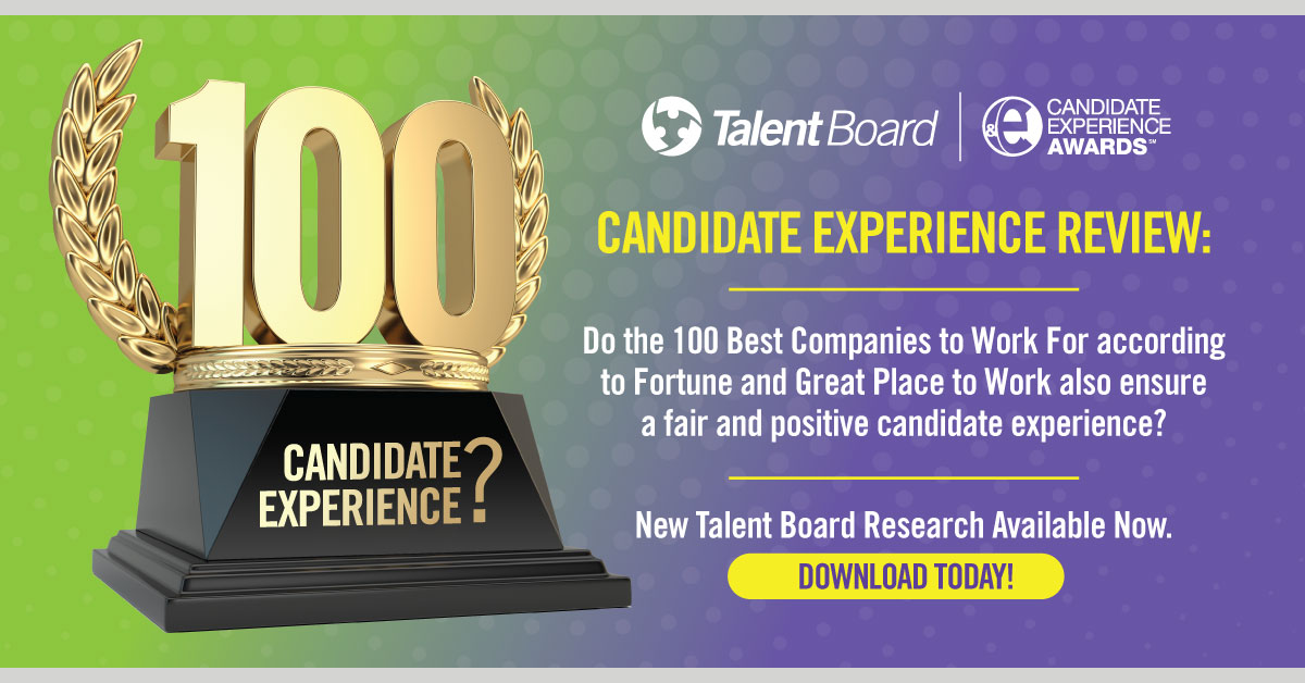 banner image for: Rapport d'examen de l'expérience des candidats publié : Les 100 meilleures entreprises où travailler.