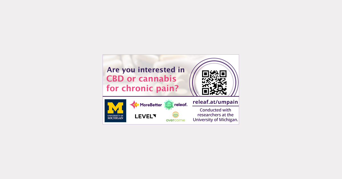 banner image for: Investigadores de la Universidad de Michigan investigando la eficacia de formulaciones únicas de cannabinoides y dosificación para el dolor crónico.