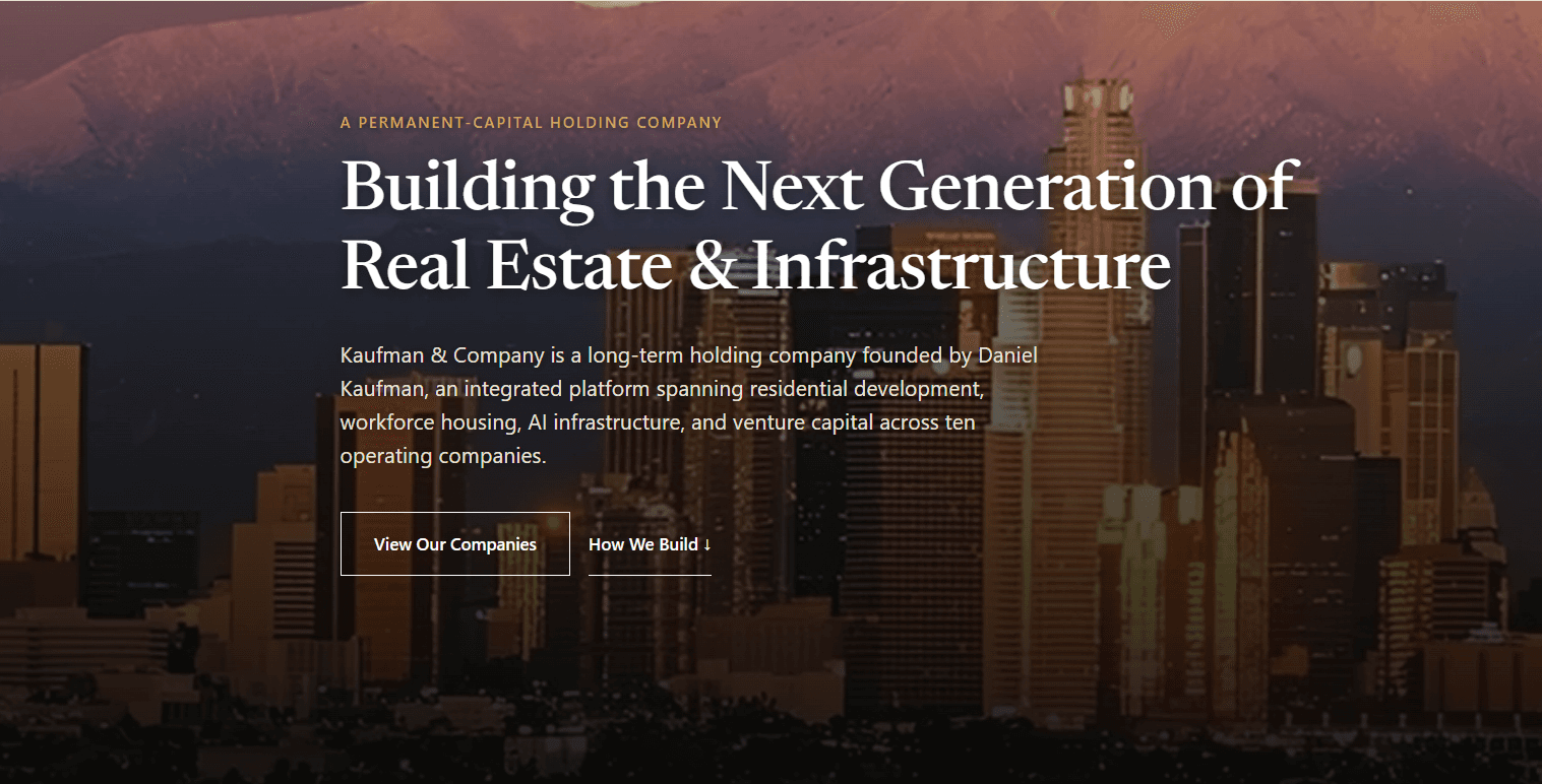 Kaufman & Company Launches Unified Platform Combining Real Estate and Venture Investments