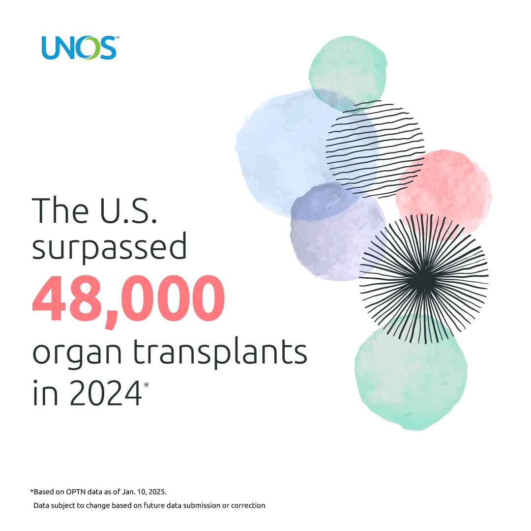 U.S. Achieves Record 48,000 Organ Transplants in 2024, Advocates for System Improvements