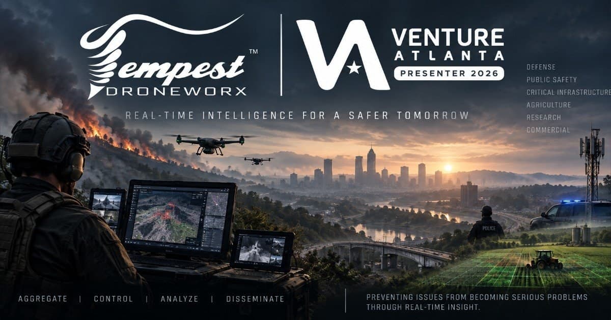 Tempest Droneworx to Present at Venture Atlanta 2026, Showcasing Real-Time Intelligence Platform