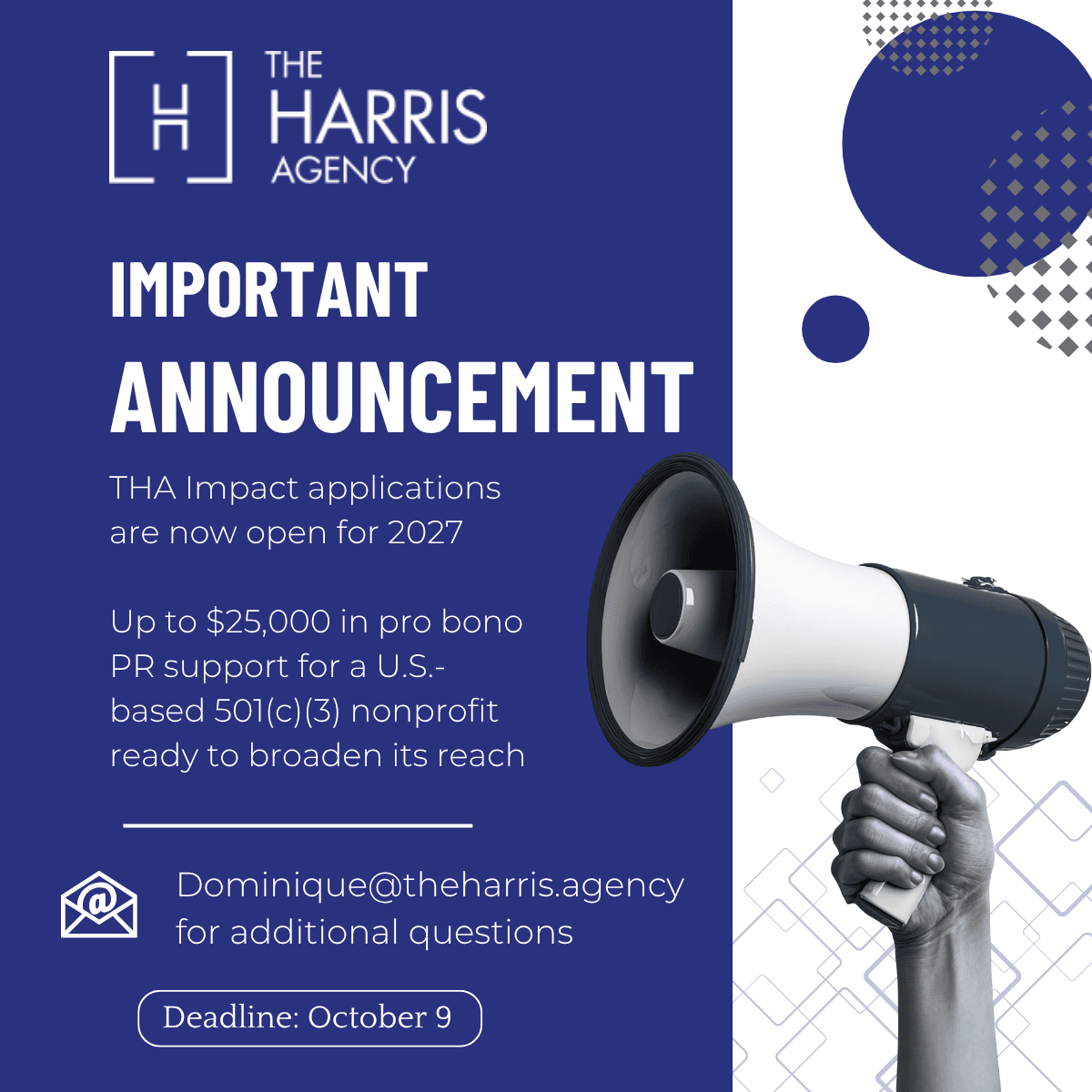 The Harris Agency Opens Applications for the 2027 THA Impact Program
