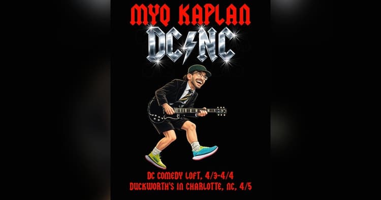 banner image for: Myq Kaplan Headlines DC Comedy Loft April 3–4, Then Brings His Stand-Up to Charlotte April 5