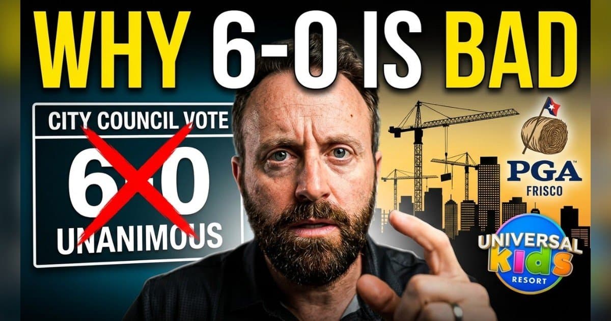 Frisco Councilman Jared Elad Warns Against Unanimous Votes, Highlights East-West Development Divide