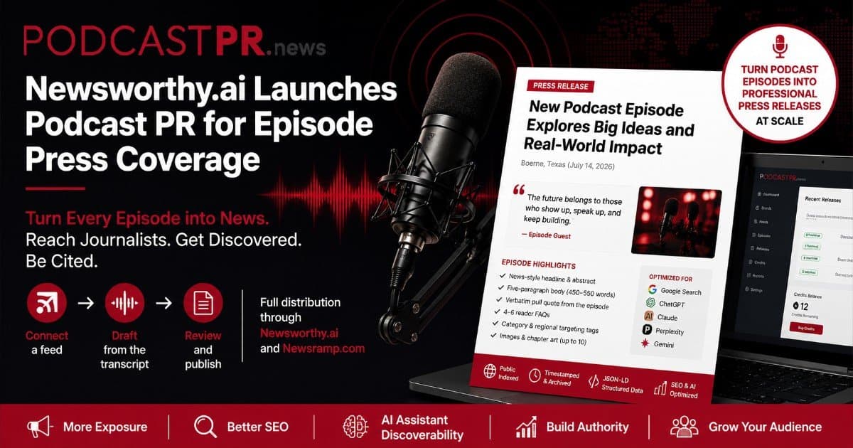 Newsworthy.ai Launches Podcast PR to Turn Episodes into Press Coverage