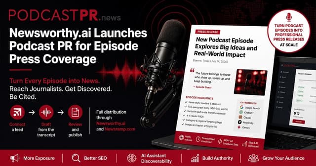 Newsworthy.ai Launches Podcast PR for Episode Press Coverage