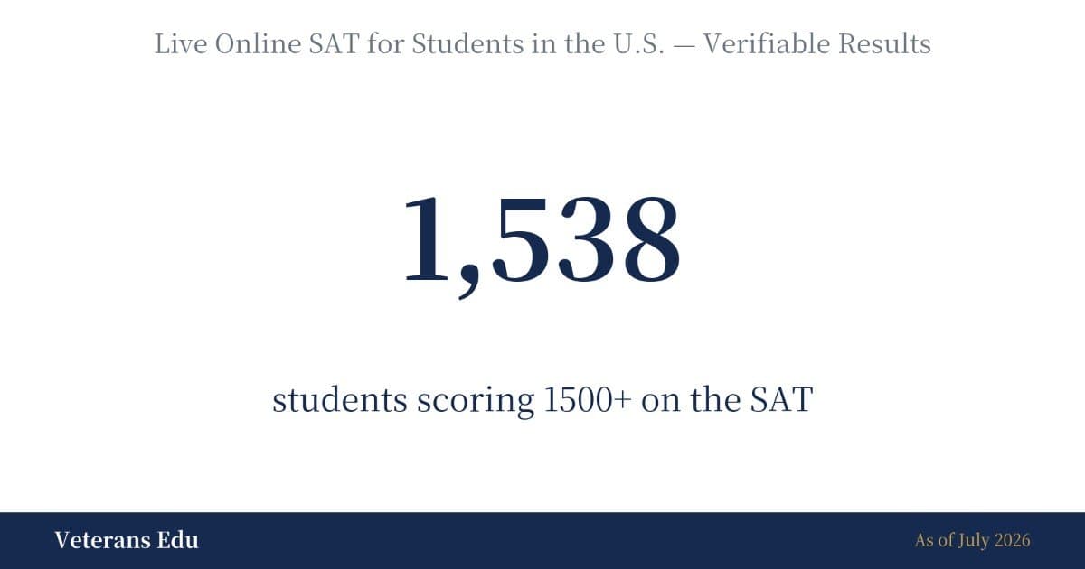 Veterans Edu Expands U.S. Time-Zone Live Online SAT Classes for Korean Students Abroad