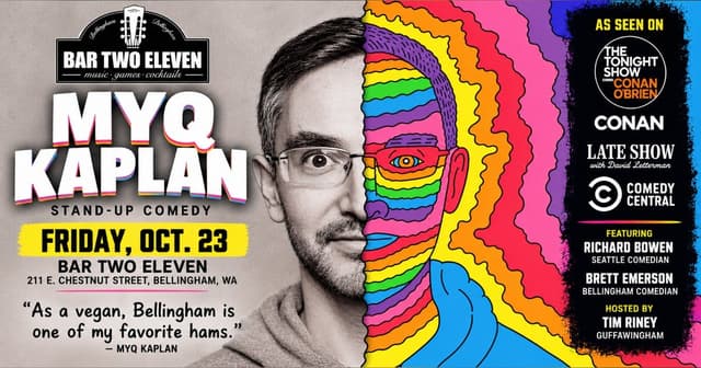 Nationally Touring Comedian Myq Kaplan Headlines One-Night Performance in Bellingham